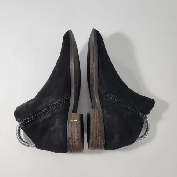 Lucky Brand Jakeela Black Suede Ankle Bootie Women's Size 5.5 - Picture 6 of 11